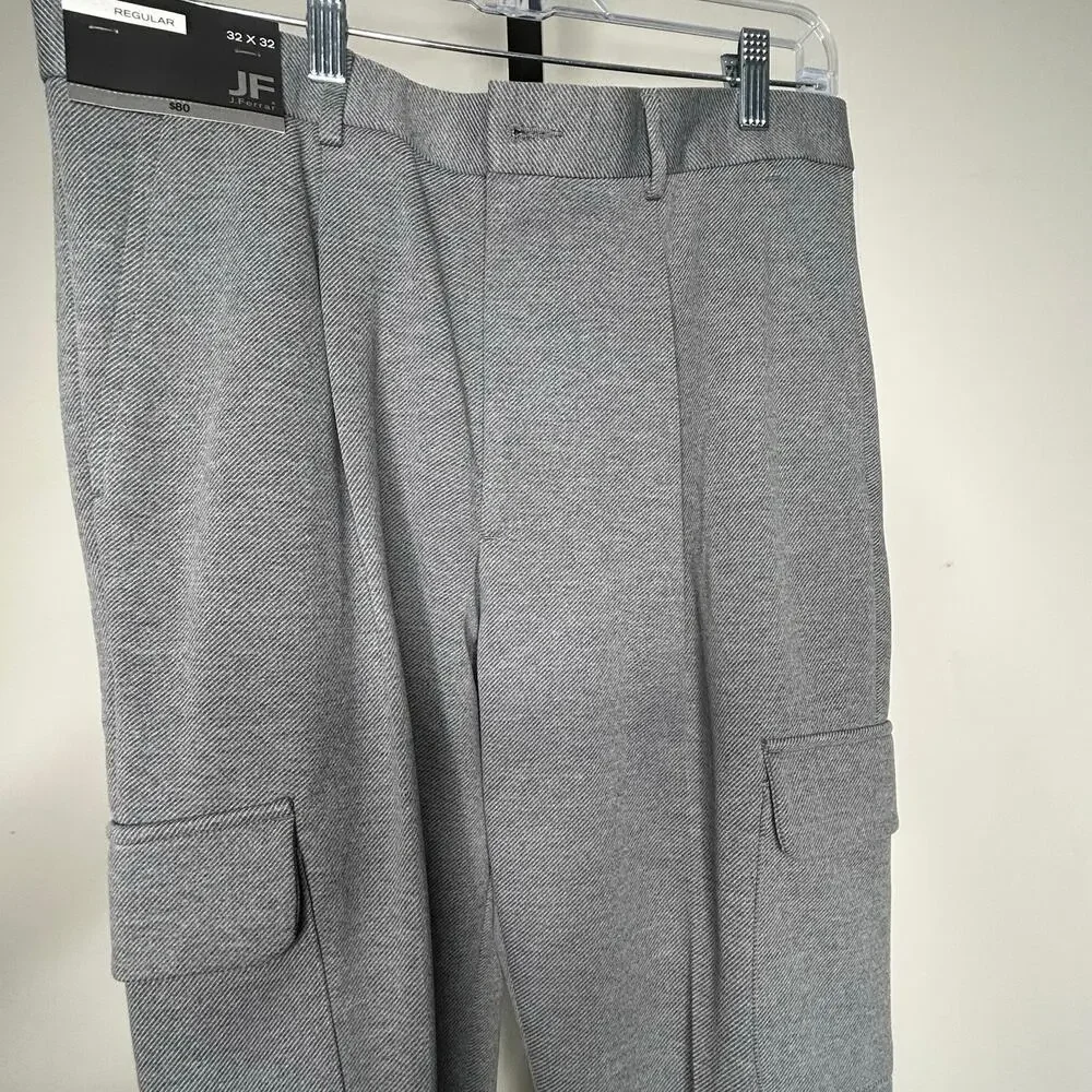 J. Ferrar cargo pant- 32x32-slim‎ fit cargo gray pockets stretch Men's NWT